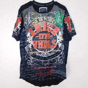 Denim Distillery Tee Shirt Adult 2XL Heritage America Vandals Graphic 1776 Logo